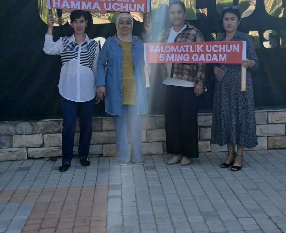 Xotin-qizlarni bilan “Sog‘lom oila uchun birlashaylik” shiori ostida ommaviy badantarbiya hamda 5000 qadam yurish tadbiri